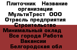 Плиточник › Название организации ­ МультиТрест, ООО › Отрасль предприятия ­ Строительство › Минимальный оклад ­ 1 - Все города Работа » Вакансии   . Белгородская обл.